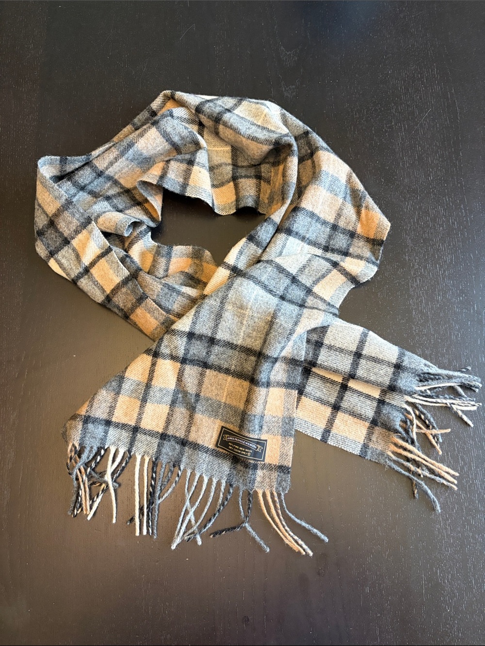EUC James Pringle Weavers 100% Wool Scarf